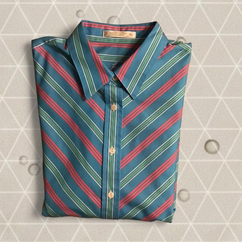 FoxCroft Vintage Wrinkle Free Stripe Long Sleeve Shirt